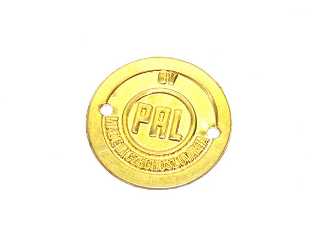 PAL-Schild für Hupe 6V-GOLD