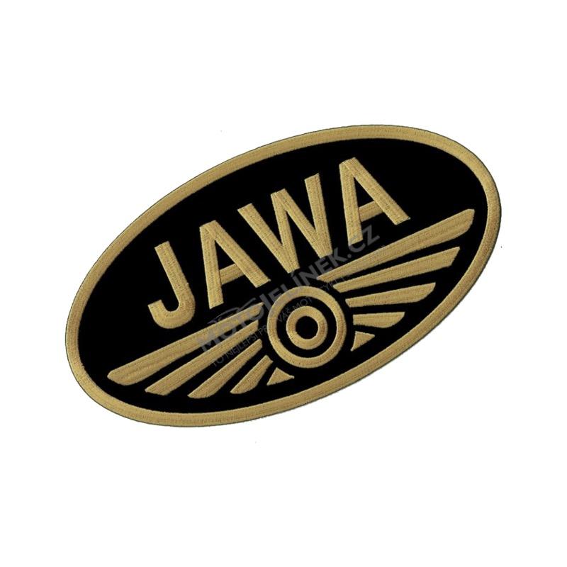 Aufbügler (10x5,5 cm) SCHWARZ-GOLD - JAWA