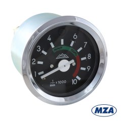 Otáčkoměr (10000ot/min), CHROMOVÝ RÁMEČEK (MZA) - Simson S51, S53, S70
