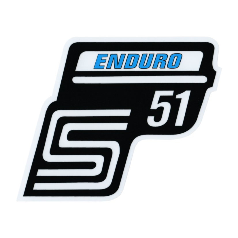 Nálepka schránky "ENDURO", MODRÁ - Simson S51