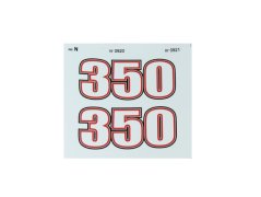 Set of stickers, RED/BLACK - ČZ 472