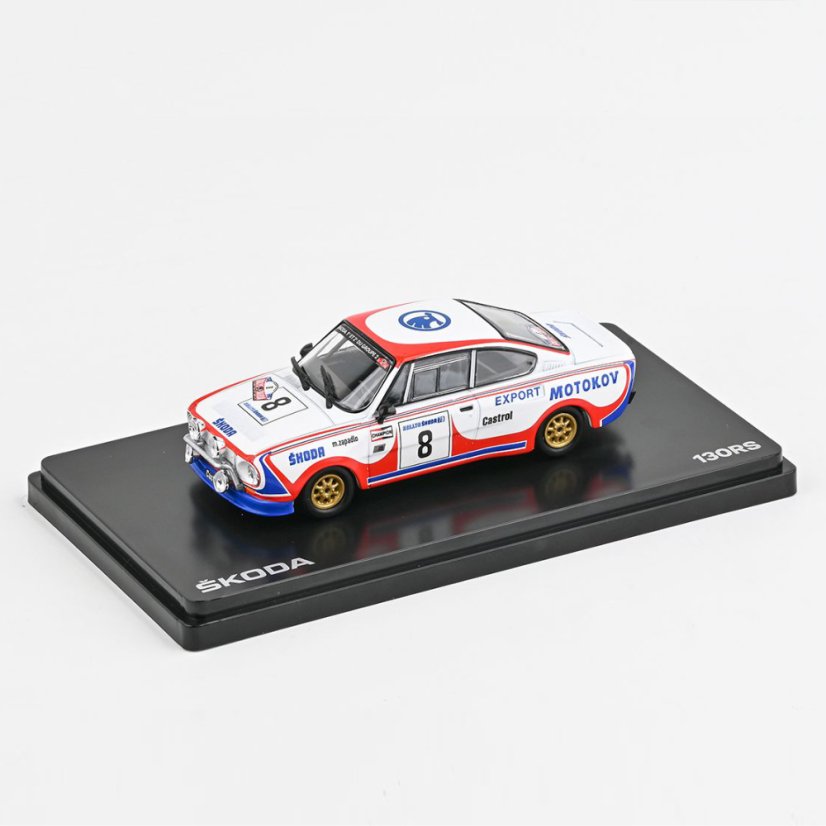 Model Škoda 130 RS (1:43), Miloslav Zapadlo #8 Rallye Bohemia 1977