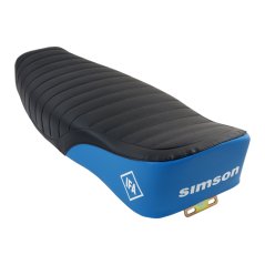 Sedlo ČERNO-MODRÉ, komplet (MZA) - S50, S51, S70 Enduro