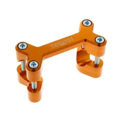 CNC handlebar clamp Venandi, ORANGE ANODIZED ALUMINUM (MZA) - Simson S50, S51, S70