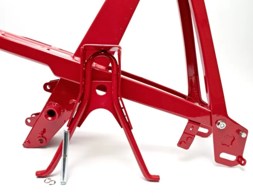 Ständerbolzen mit Sicherungsclips für Rahmen ohne hintere Federbeine (M) - Babetta 228, 206, 207