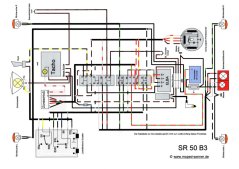 Elektroinstalace 6V (DE) - Simson SR50 B3