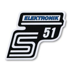 Sticker of cover "ELECTRONIC", BLUE - Simson S51