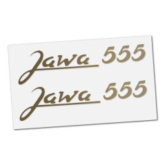 JAWA 555-Aufkleber (Schriftzug), GOLD (2 Stk.)