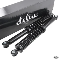 Stoßdämpfer hinten 326 mm / 8/8 mm, SCHWARZ, Satz 2 Stk. (DELUX) – JAWA 50, Babetta