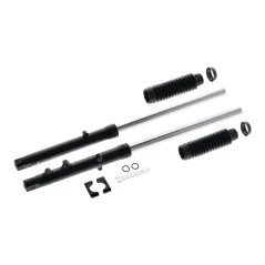 Telegabelholme 12" SWH, SCHWARZ (Trommel- und Scheibenbremse), Satz (MZA) - Simson SR50, SR80
