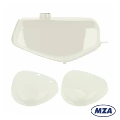 Nádrž se zaoblenými víky (sada), ALABASTROVĚ BÍLÁ (MZA) - Simson S51, S70 Enduro