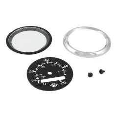 Tachometer-Reparatursatz 80 km/h, SCHWARZES ZIFFERBLATT - Babetta