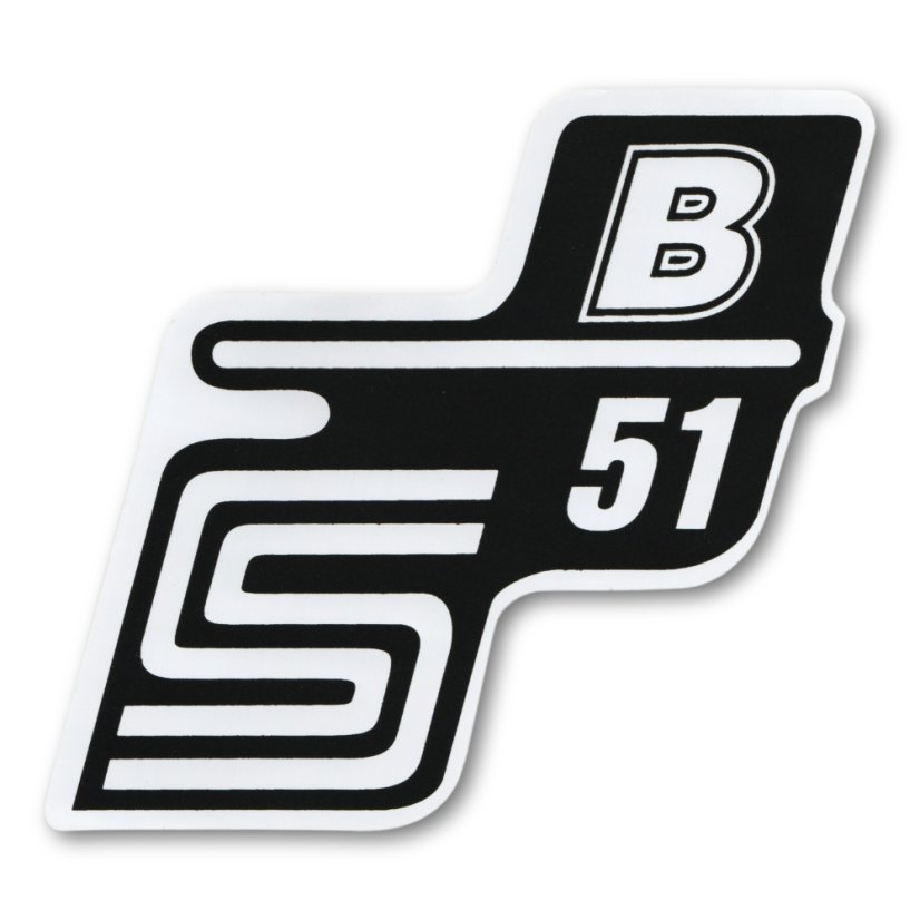 Nálepka schránky "B", BÍLÁ - Simson S51