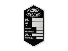 Typenschild, GEPRÄGT (WERKE 9. MAI N.P.) - JAWA