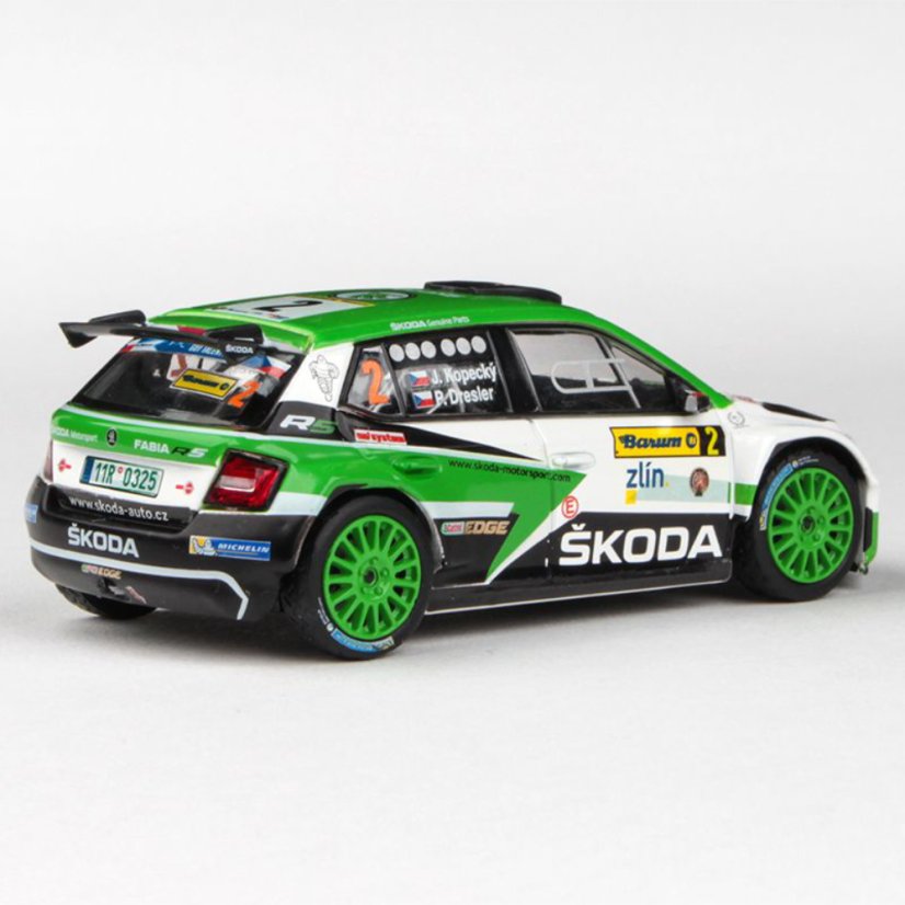 Model Škoda Fabia R5 (1:43), Jan KOPECKÝ #2 Barum Czech Rally Zlín 2017
