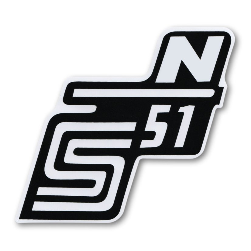 Nálepka schránky "N", BÍLÁ - Simson S51