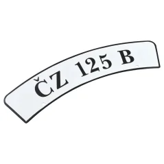 Kennzeichenschild für das vordere Schutzblech mit Aufschrift - ČZ 125 B