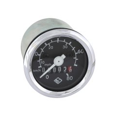 Tachometer (80 km/h), HINTERGRUNDBELEUCHTET, schwarzes Zifferblatt - Babetta