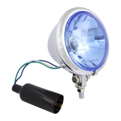 Headlight, complete (blue glass) - UNI