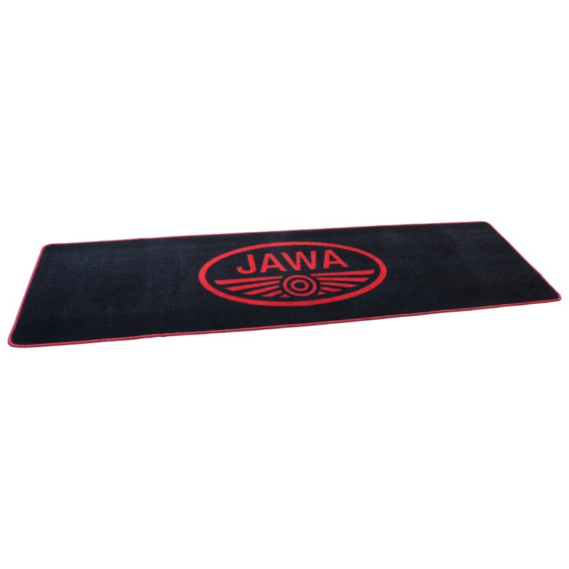 Carpet for motorcycle (200x60cm) BLACK-RED - JAWA