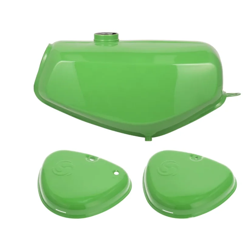 Nádrž se zaoblenými víky (sada), SVĚTLE ZELENÁ (MZA) - Simson S50, S51, S70 Electronic