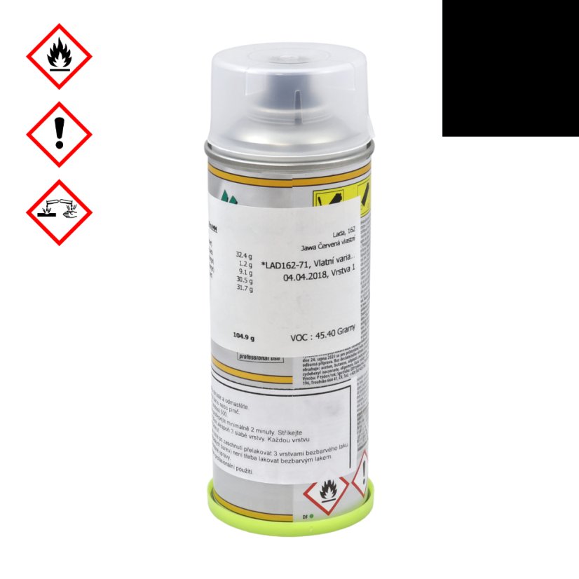 Motorcycle spray JAWA, ČZ (2K with hardener) BLACK 380ml (DYNA)