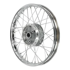 Complete wheel 16x1.50 (MZA) - STEEL RIM (chrome spokes) - Simson