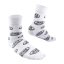 Socken für den echten Motorradfahrer (42-46), WEISS - Schwarze JAWA-Logos