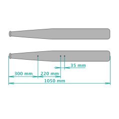 Výfuk, komplet bez prolisu 1050/300 (SK) - JAWA 350 638