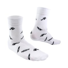 Ponožky pro opravdového motorkáře (42-46), BÍLÉ - Černé písty a tlumiče