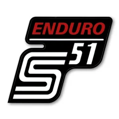 Nálepka schránky "ENDURO", ČERVENÁ (MZA) - Simson S51