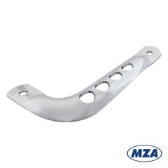 Držák výfuku (vzpěra), HLINÍK, CHROMOVÝ VZHLED (MZA) - Simson S51, S53, S70 Enduro