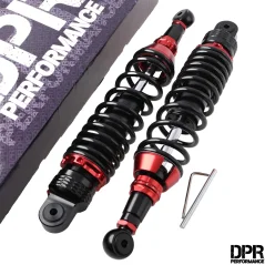 Zadné tlmiče 360 mm, nastaviteľné, ČIERNE / ČERVENÉ, sada 2 ks (DPR PERFORMANCE) – Simson