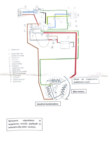 Elektrische Anlage - JAWA-ČZ 351,352