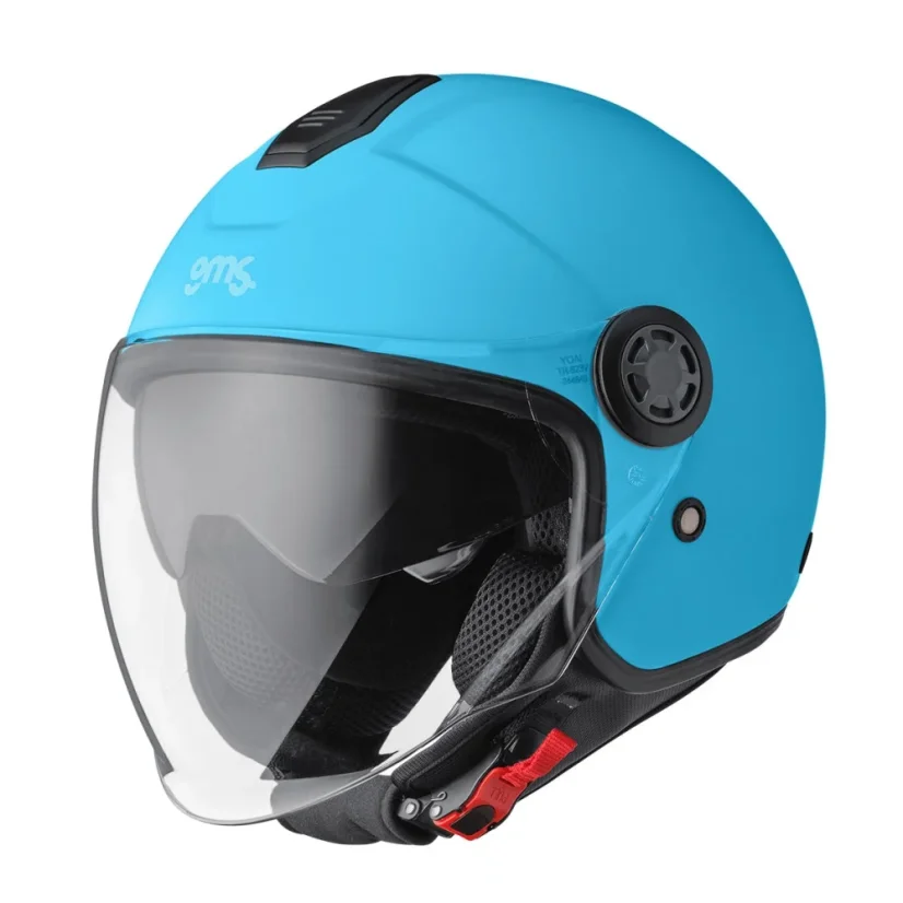Offener Helm GMS GELATO Curaçao (BLAU) - Sonnenblende, ECE 22.06