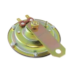 Klakson 6V, CHROM-ČERNÝ (stříbrný štítek PAL) - JAWA,ČZ