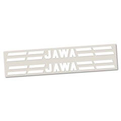 Aufkleber Tank JAWA 50 Typ 23 (Mustang), WEISS (2 Stk.)