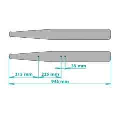 Exhausts without pressed groove 945/215, set L+R (SK) - JAWA 350 638