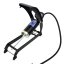 Foot pump with manometer, single piston