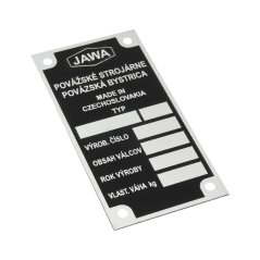 Frame label (printed), POVAŽSKÉ STROJÁRNE - Babetta 228