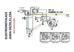 Elektroinstalace (30W) - JAWA 50 20-23A