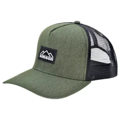 Trucker Cap (gebogener Schirm), olivgrün - SIMSON Logo