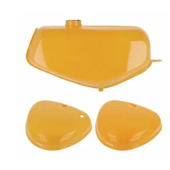 Fuel tank with rounded side covers (set), OCHRE YELLOW (MZA) – Simson S50, S51, S70 Electronic