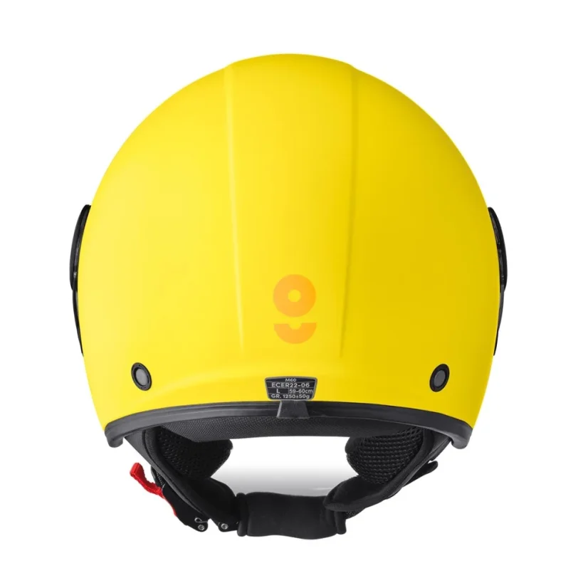 Offener Helm GMS GELATO Limone (ZITRONE) - Sonnenblende, ECE 22.06