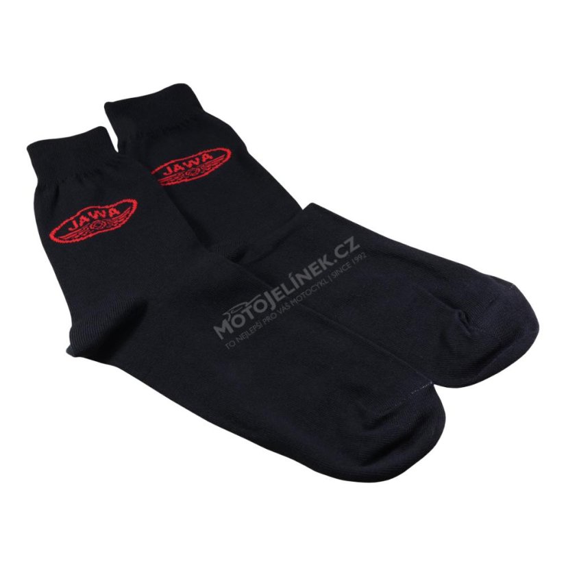Socken für echte Motorradfahrer (42-46), SCHWARZ - Rotes JAWA-Logo