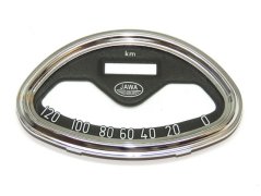 Glass + frame of speedometer JAWA 120 km/h - Panelka