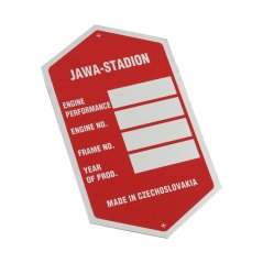 Štítek rámu (tištěný), ČERVENÝ - Stadion S23