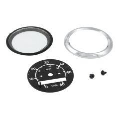 Tachometer-Reparatursatz 60 km/h, SCHWARZES ZIFFERBLATT - Babetta