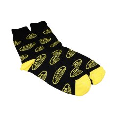 Ponožky pro opravdového motorkáře (36-41), ČERNÉ - Žluté loga JAWA