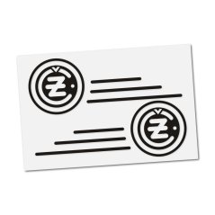 Samolepka nádrže ČZ (125/150), ČERNÁ (2ks) 